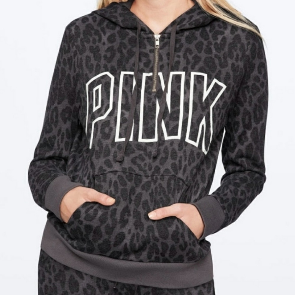 PINK Victoria’s Secret XS animal print hoodie - Picture 1 of 3